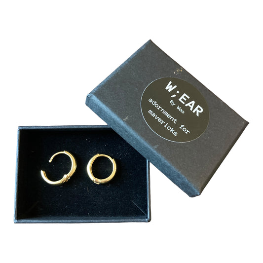 Chunky huggy hoops