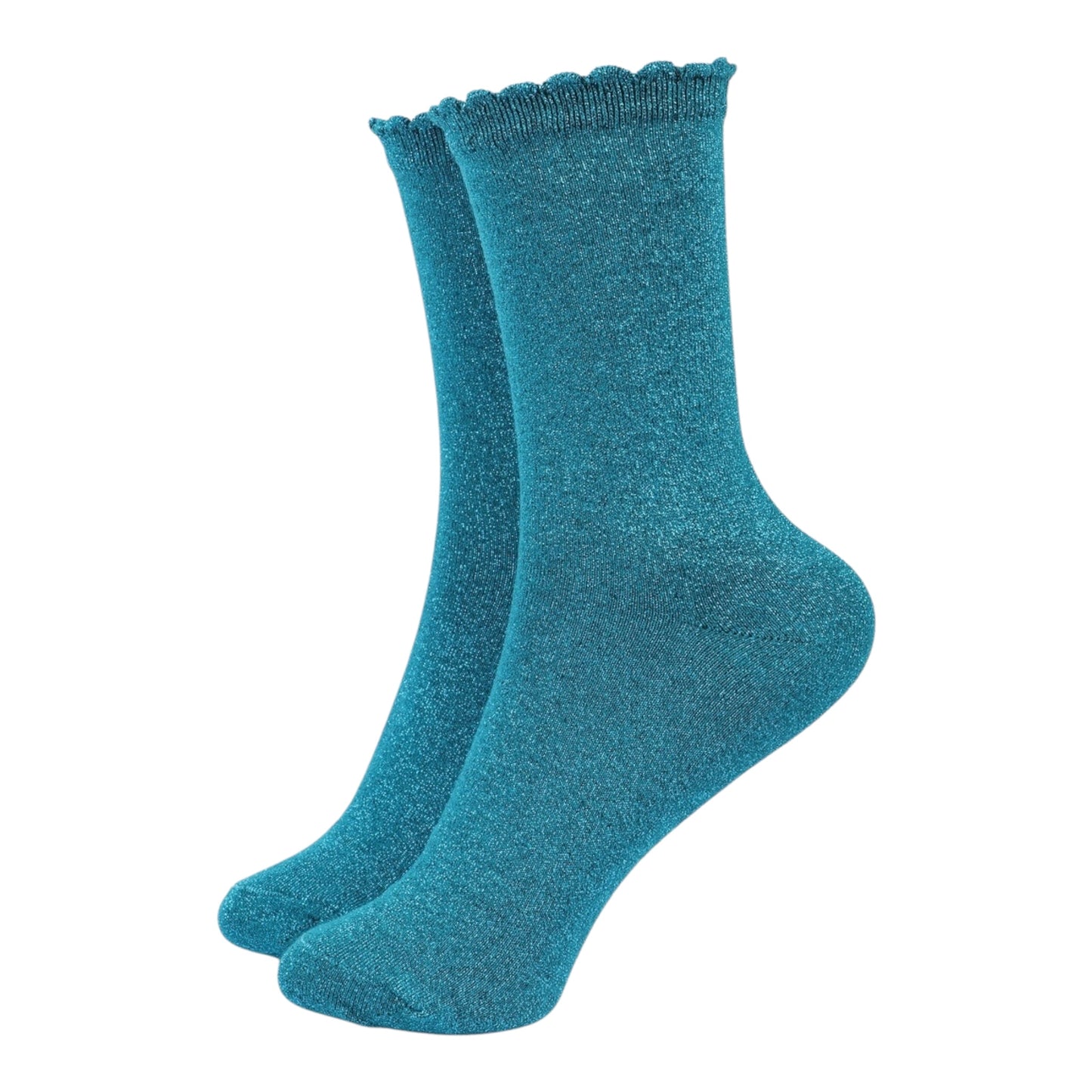Glitter teal socks