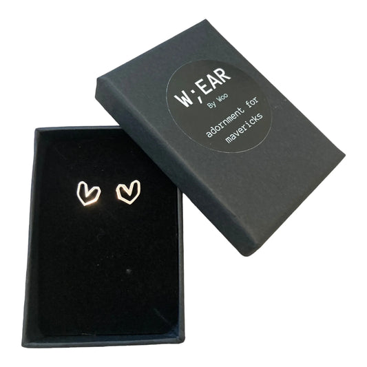 Heart outline studs