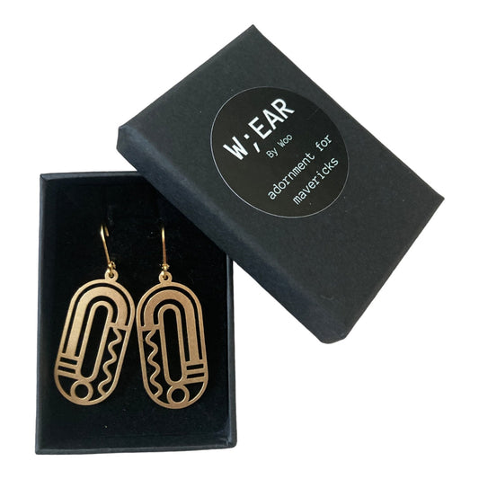 Abstract brass danglers