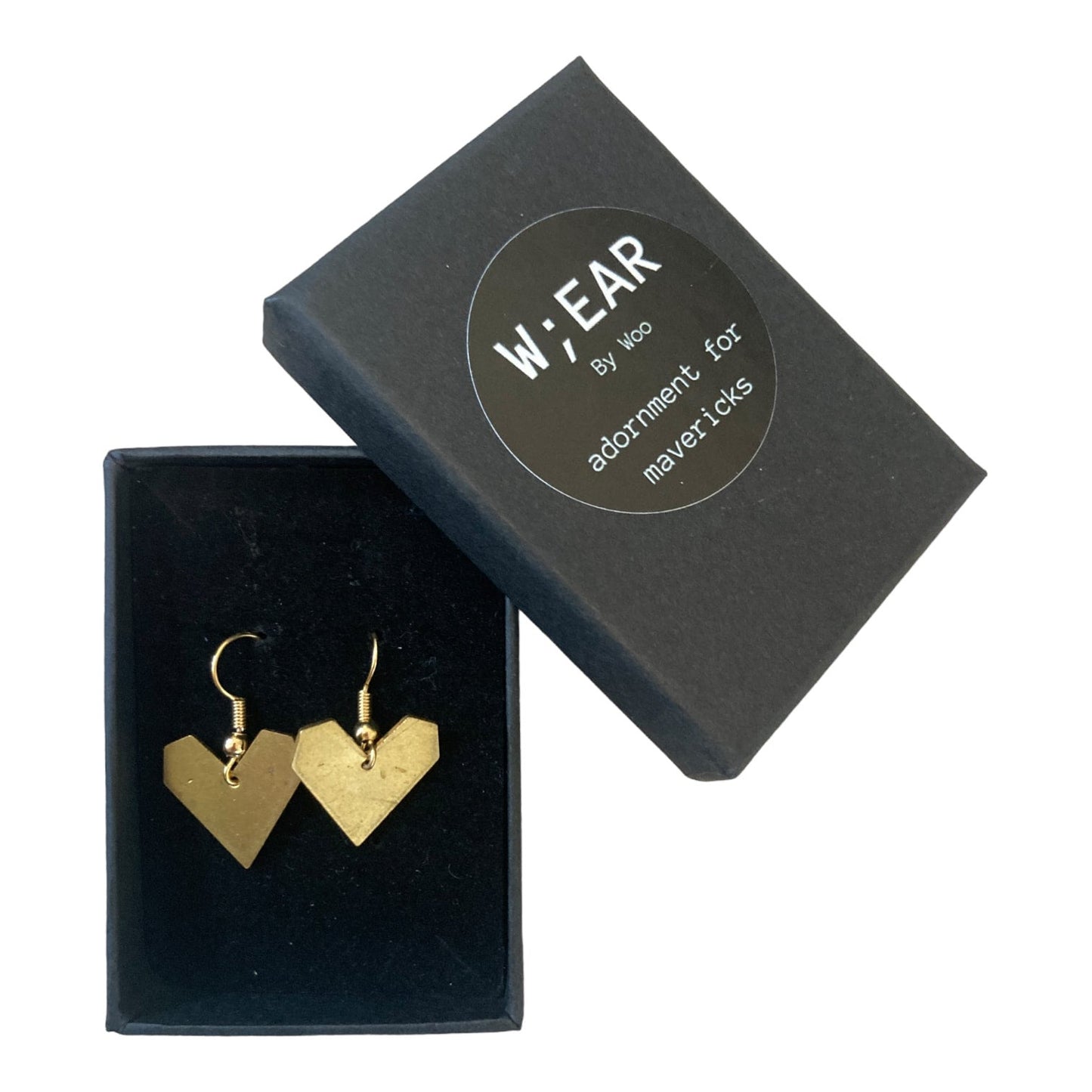 Pixel heart earrings