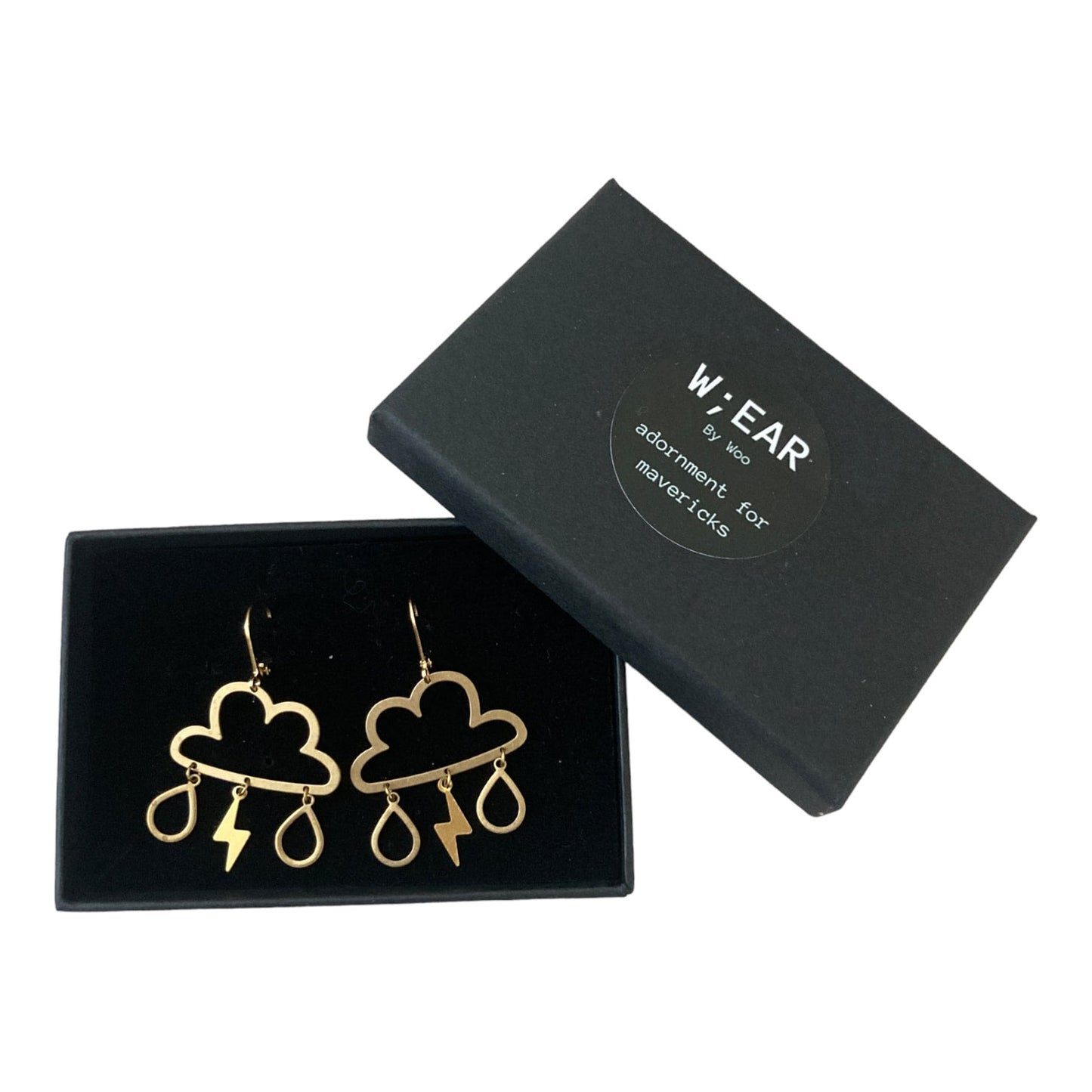 Storm cloud earrings