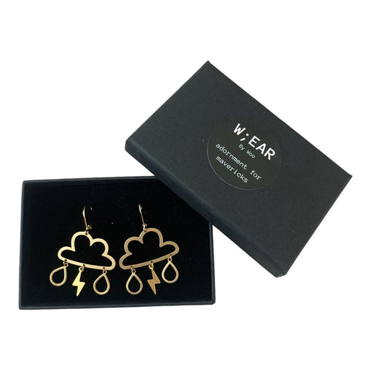 Storm cloud earrings