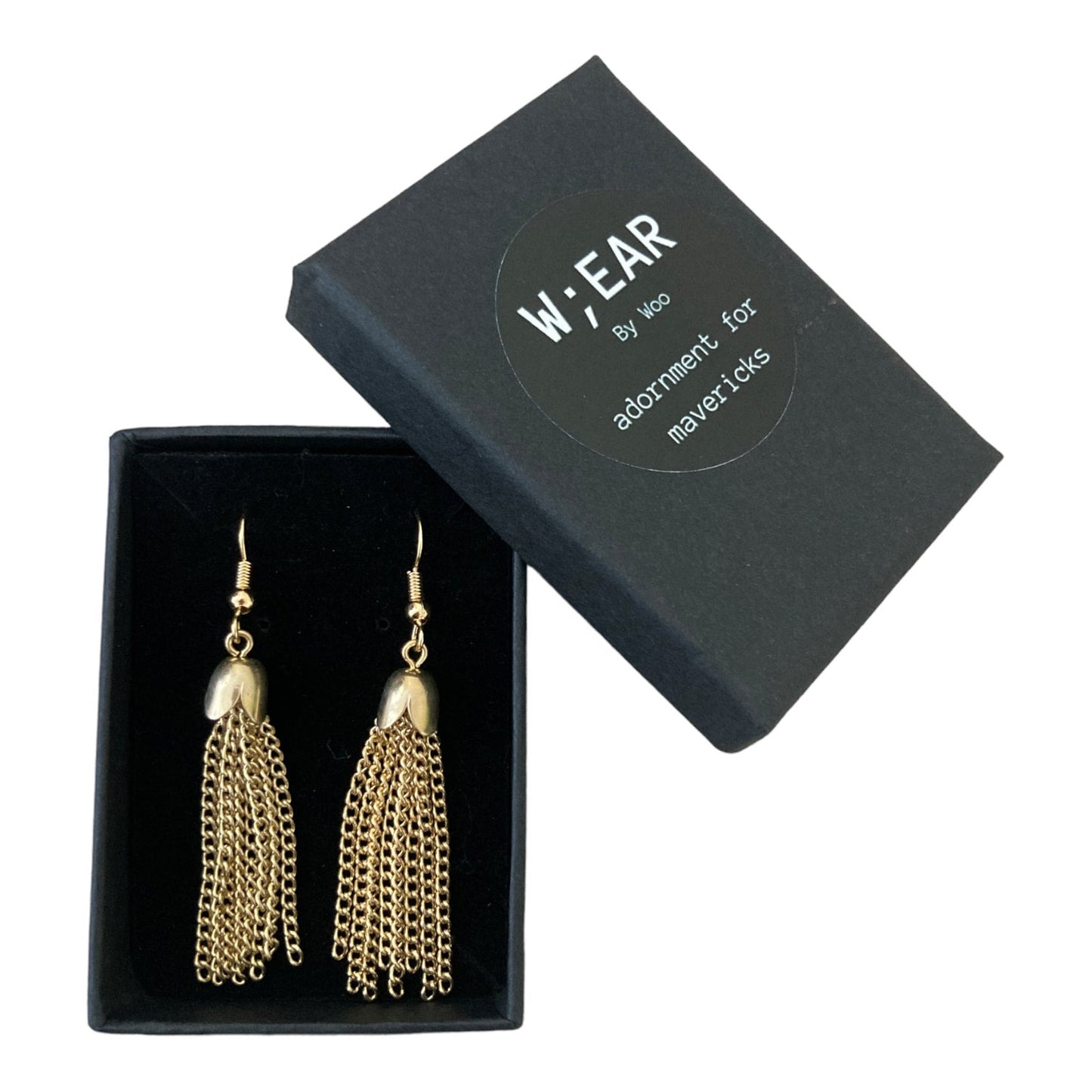 Chain tassel earrings