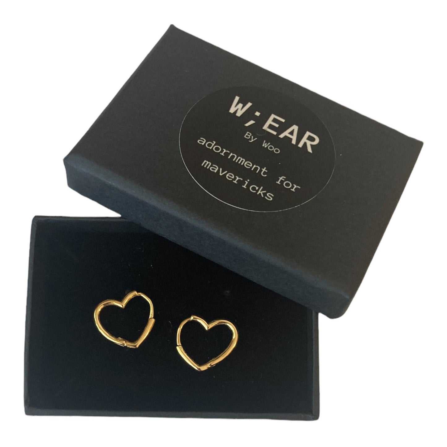 Heart huggy hoops