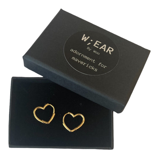 Heart huggy hoops