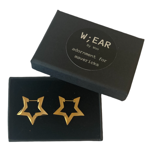 Star huggy hoops