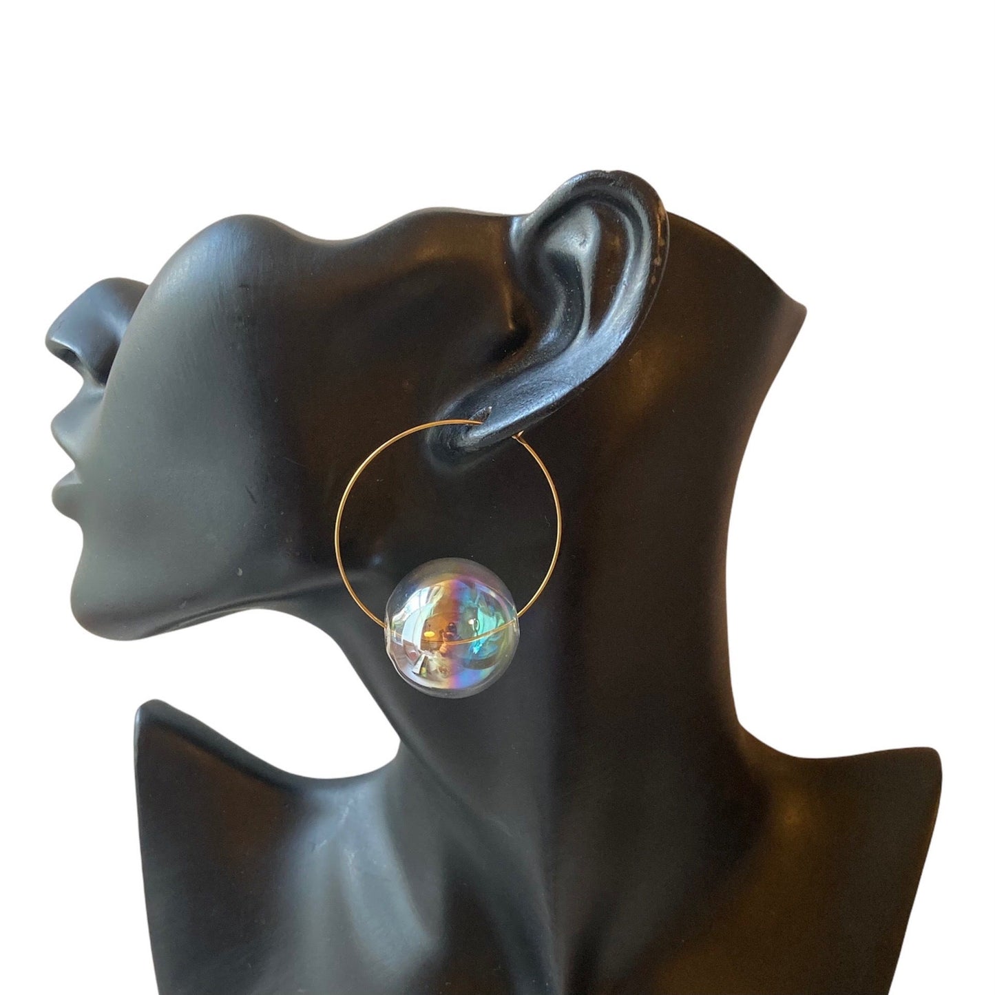 Bubble brass hoops