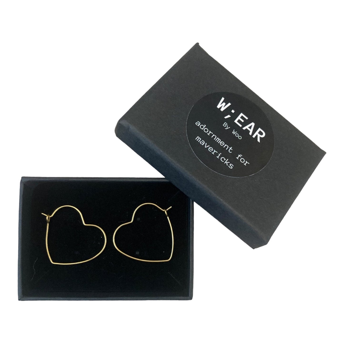 Wire mini heart earrings