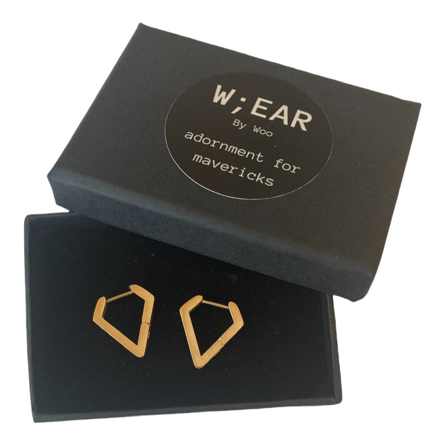 Diamond huggy hoops