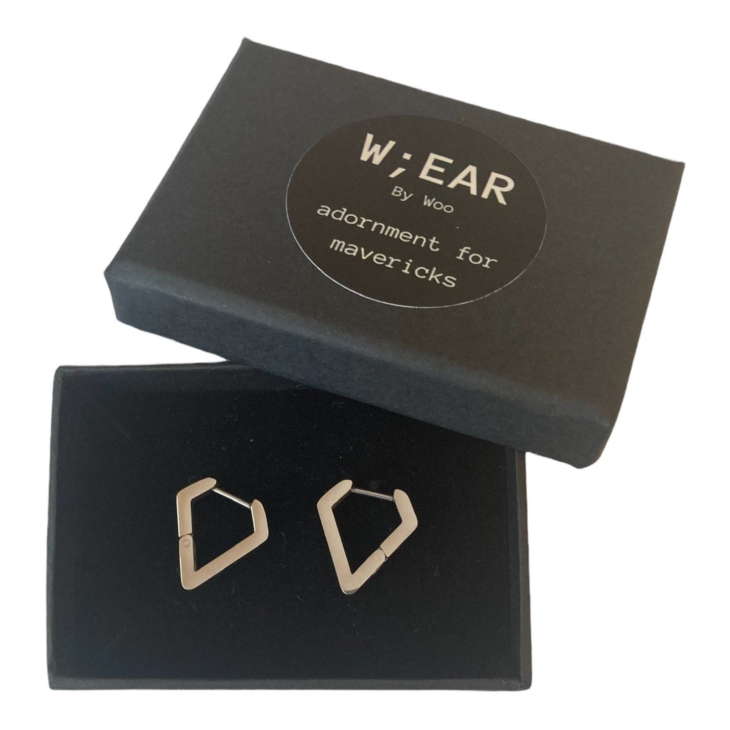 Diamond huggy hoops