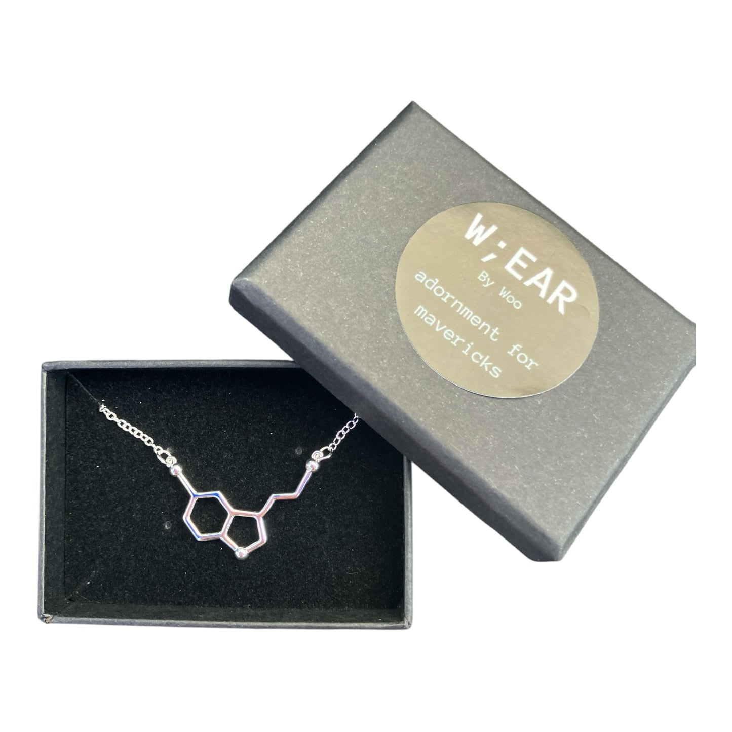 Serotonin molecule necklace