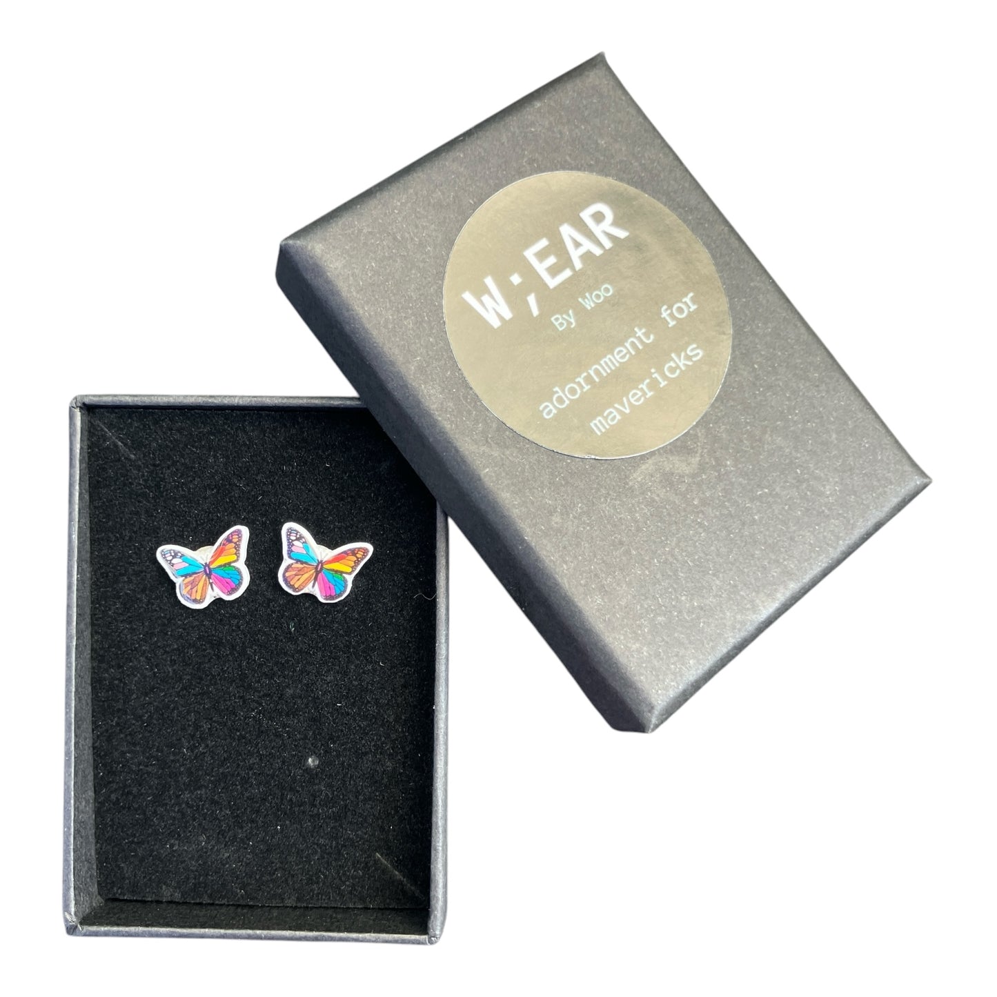 Butterfly pride studs