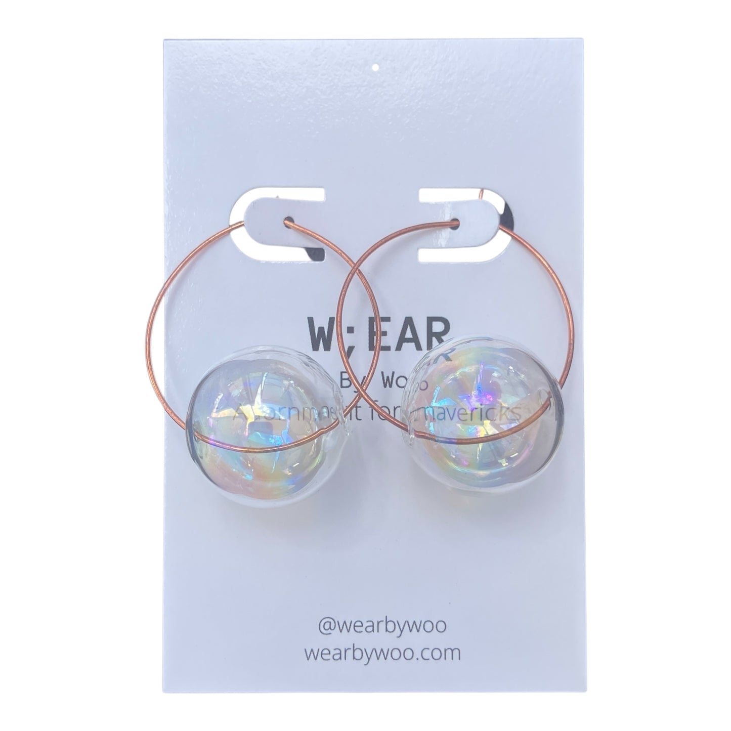 Bubble rose gold hoops