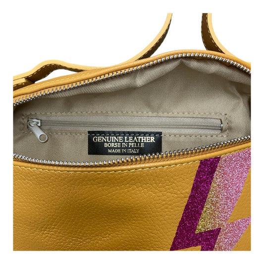 Superhero bum bag - mustard, purple & pink flash