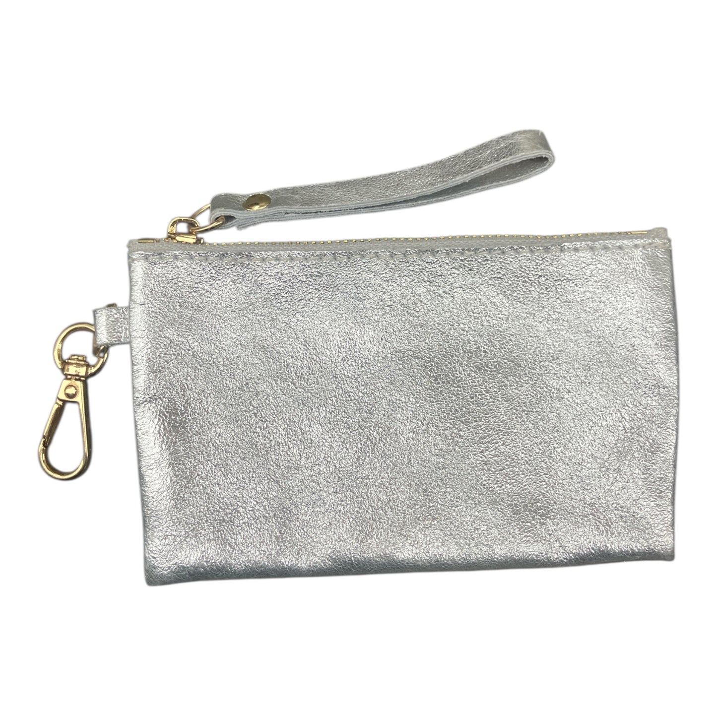Leather purse silver