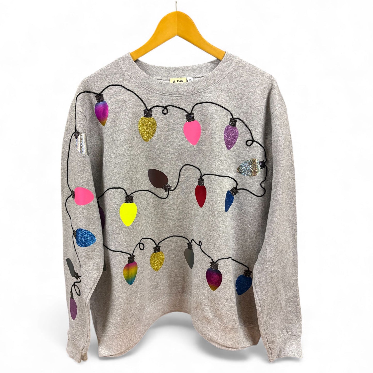 Christmas Lights Disco Jumper XL