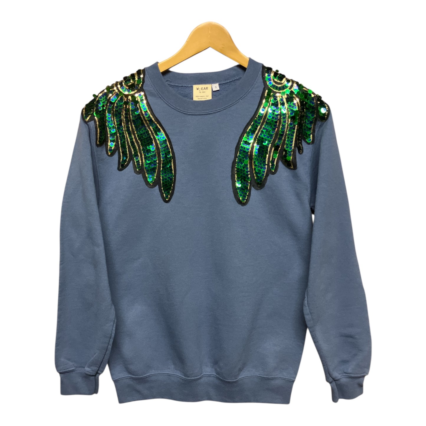 Green & Blue Wings Disco Jumper S
