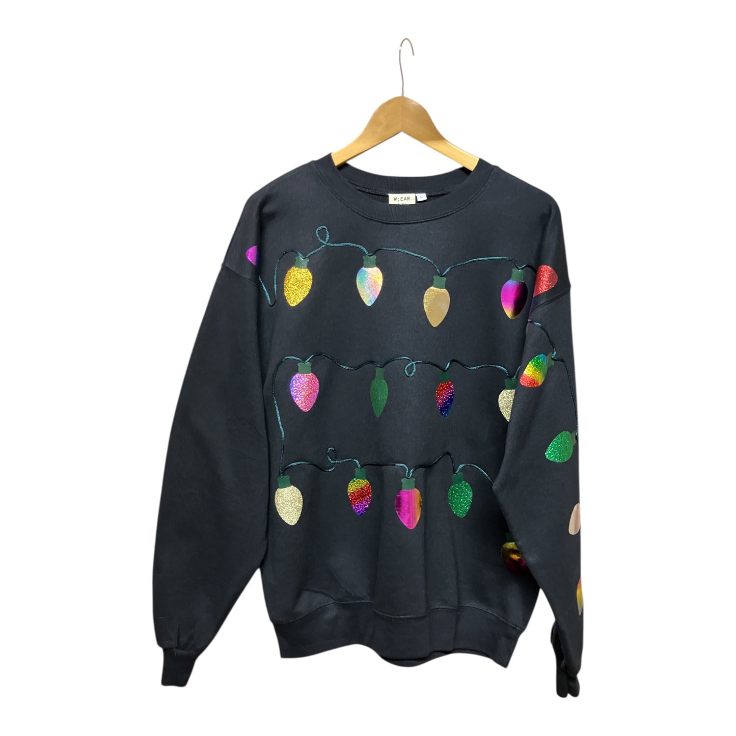 Christmas Lights Disco Jumper L