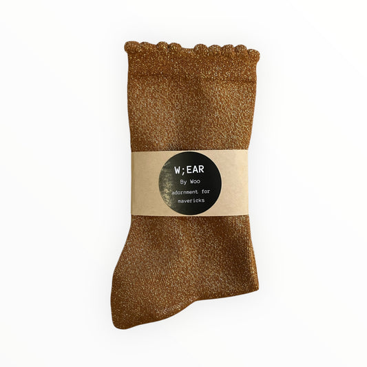 Glitter gold socks