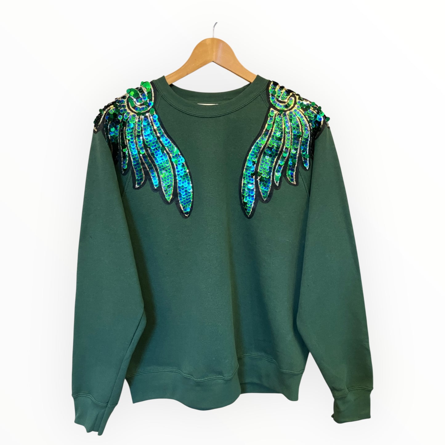 Green & Blue Wings Disco Jumper M