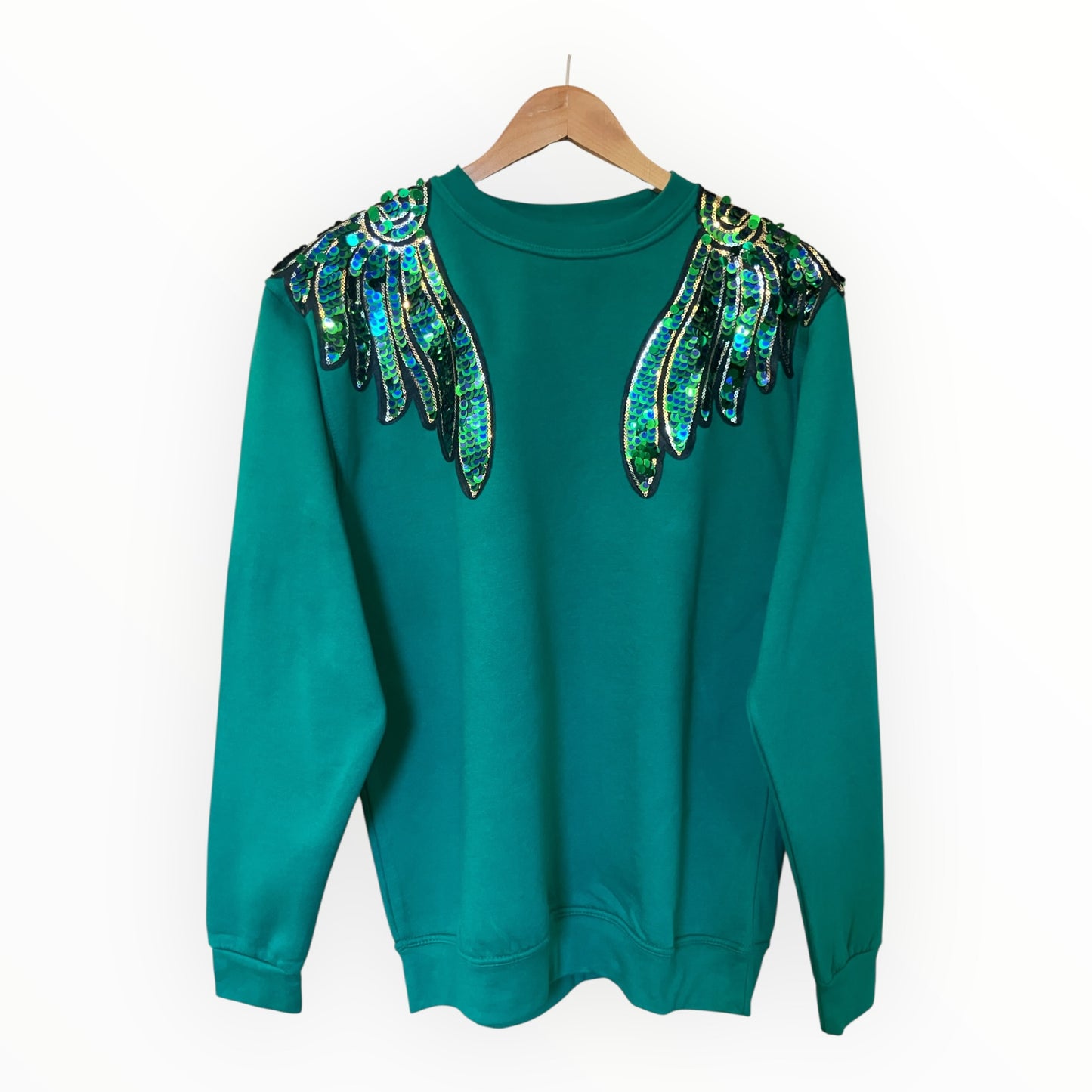 Green & Blue Wings Disco Jumper M