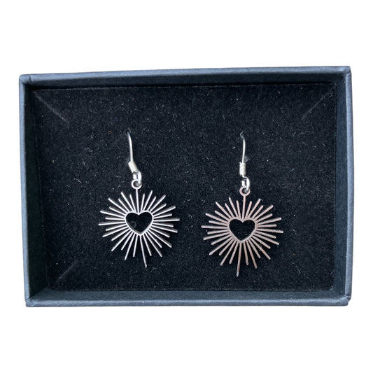 Sacred heart earrings