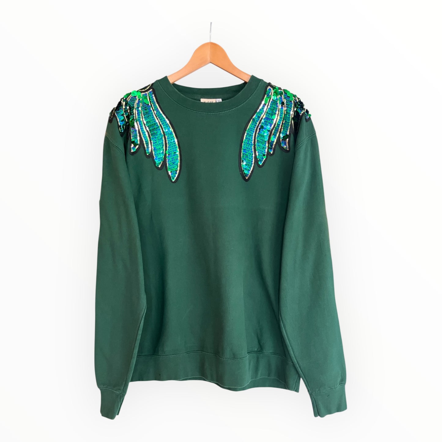Green & Blue Wings Disco Jumper XL