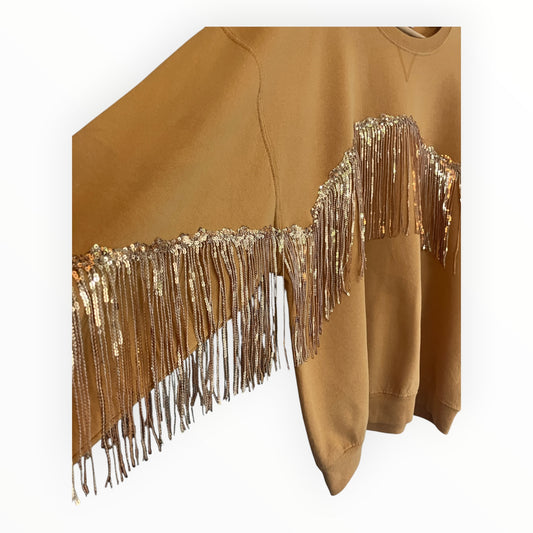 Sequin Fringe Disco Jumper XL