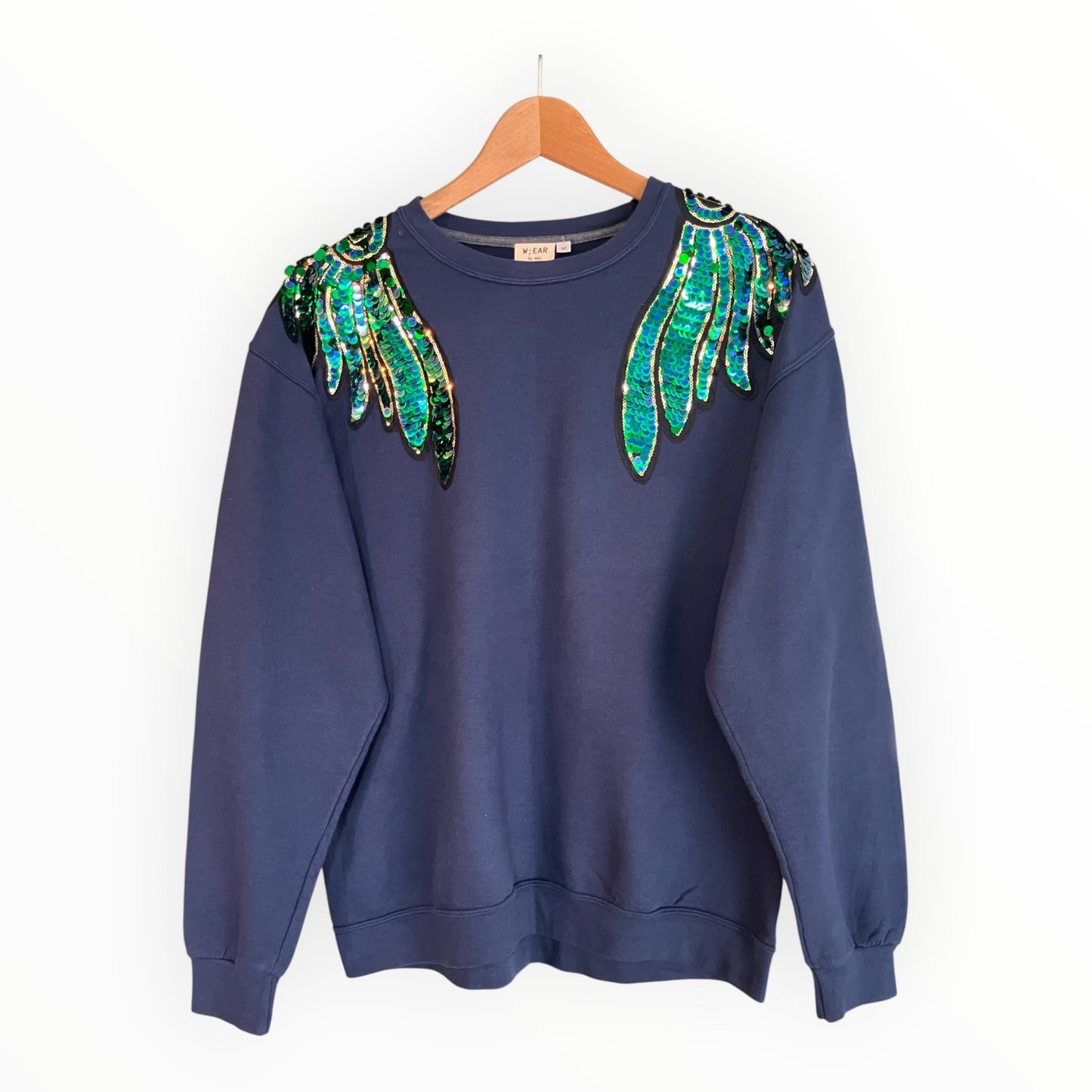 Green & Blue Wings Disco Jumper M