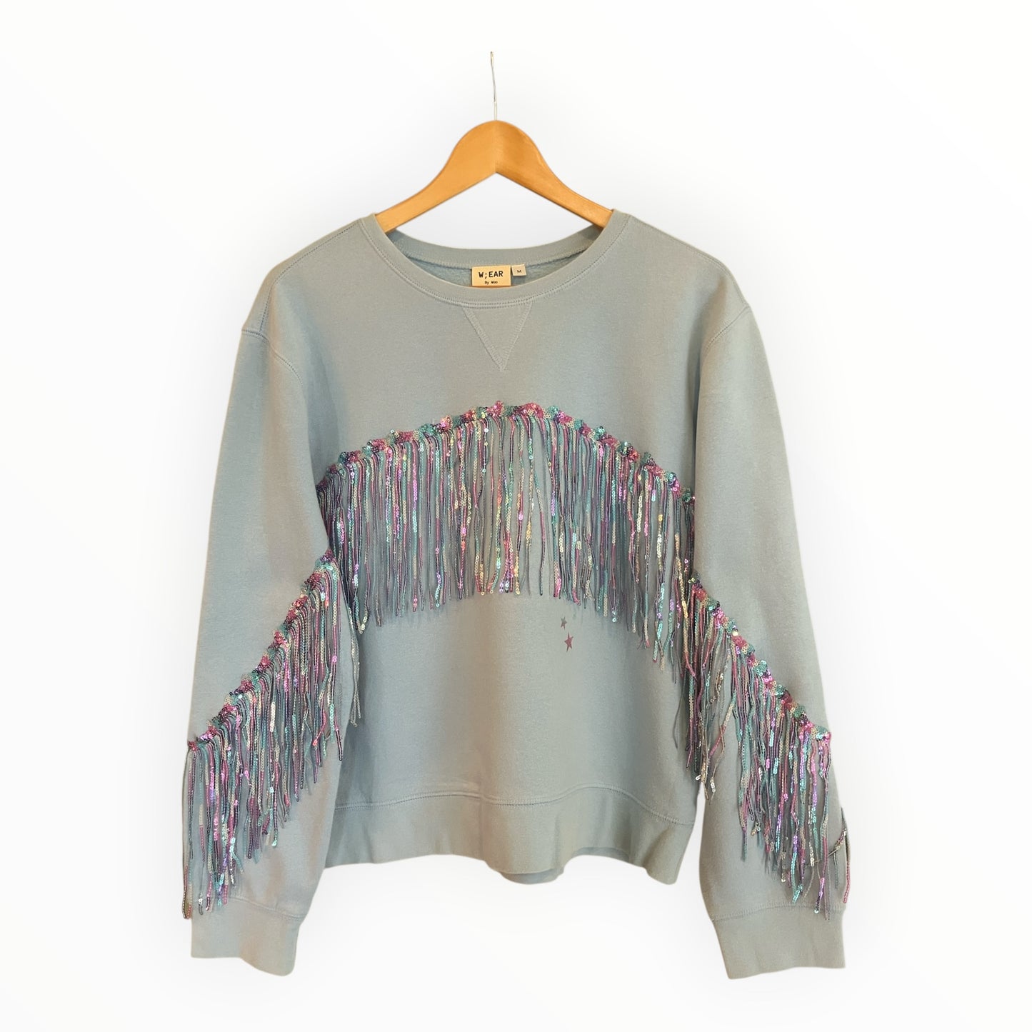 Sequin Fringe Disco Jumper M