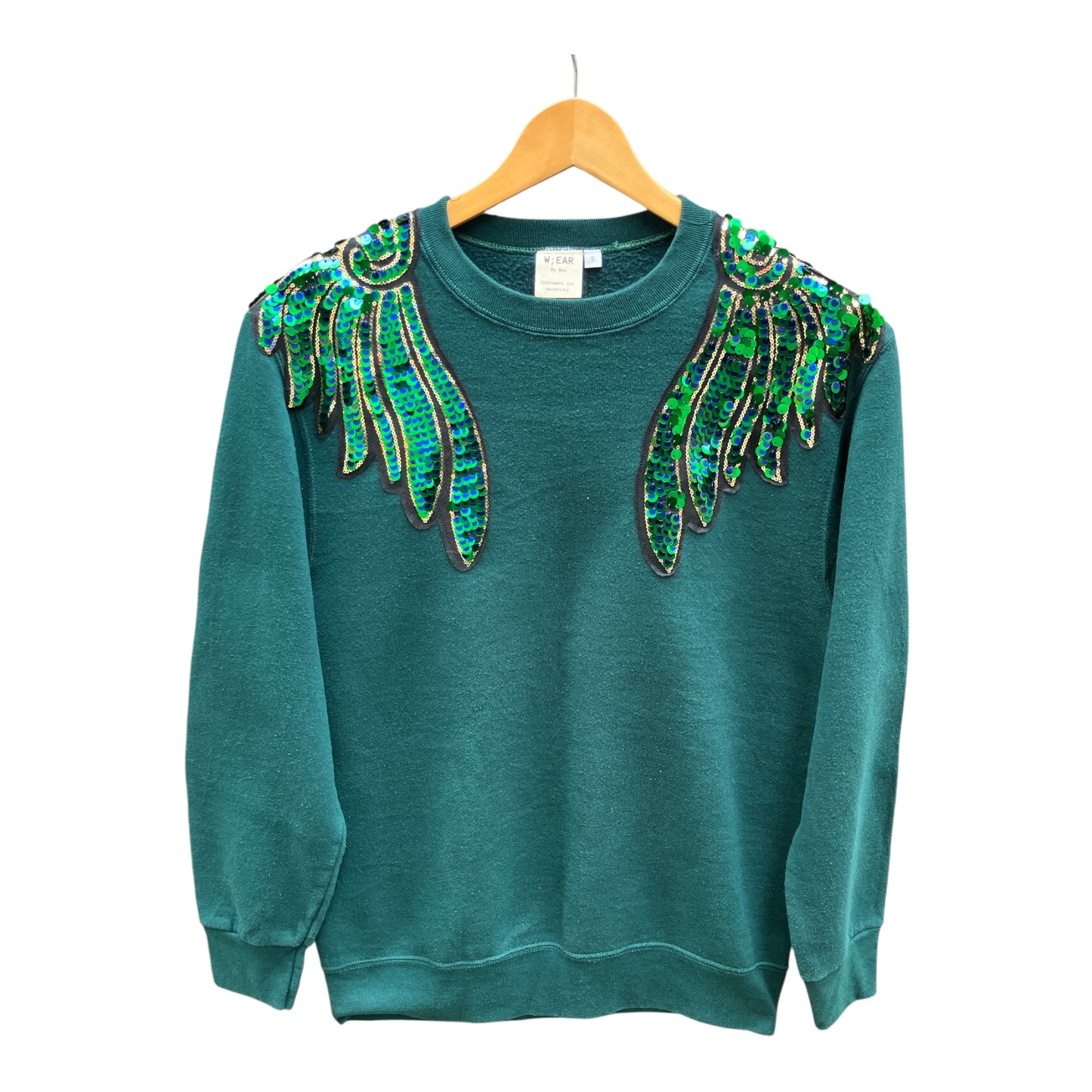 Green & Blue Wings Disco Jumper S
