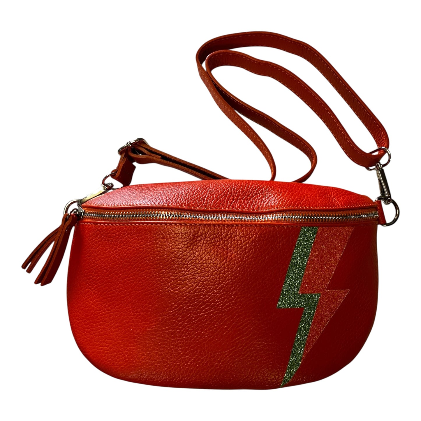 Superhero bum bag - orange, green & orange flash