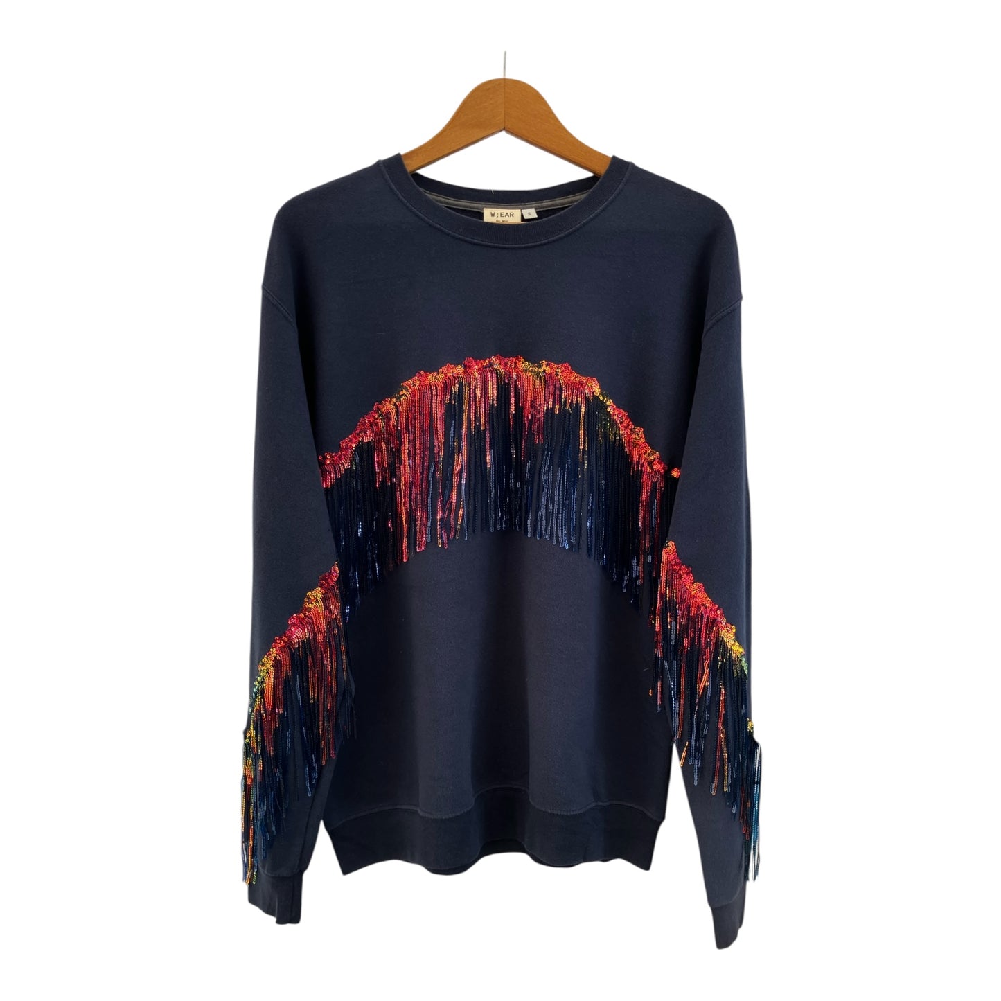 Sequin Fringe Disco Jumper S