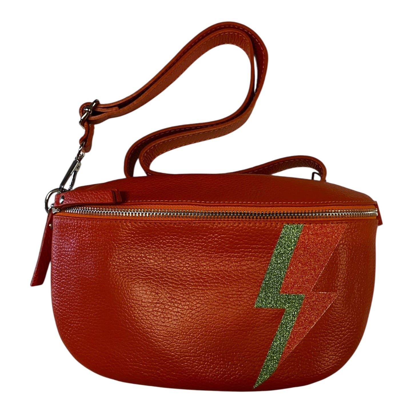 Superhero bum bag - orange, green & orange flash