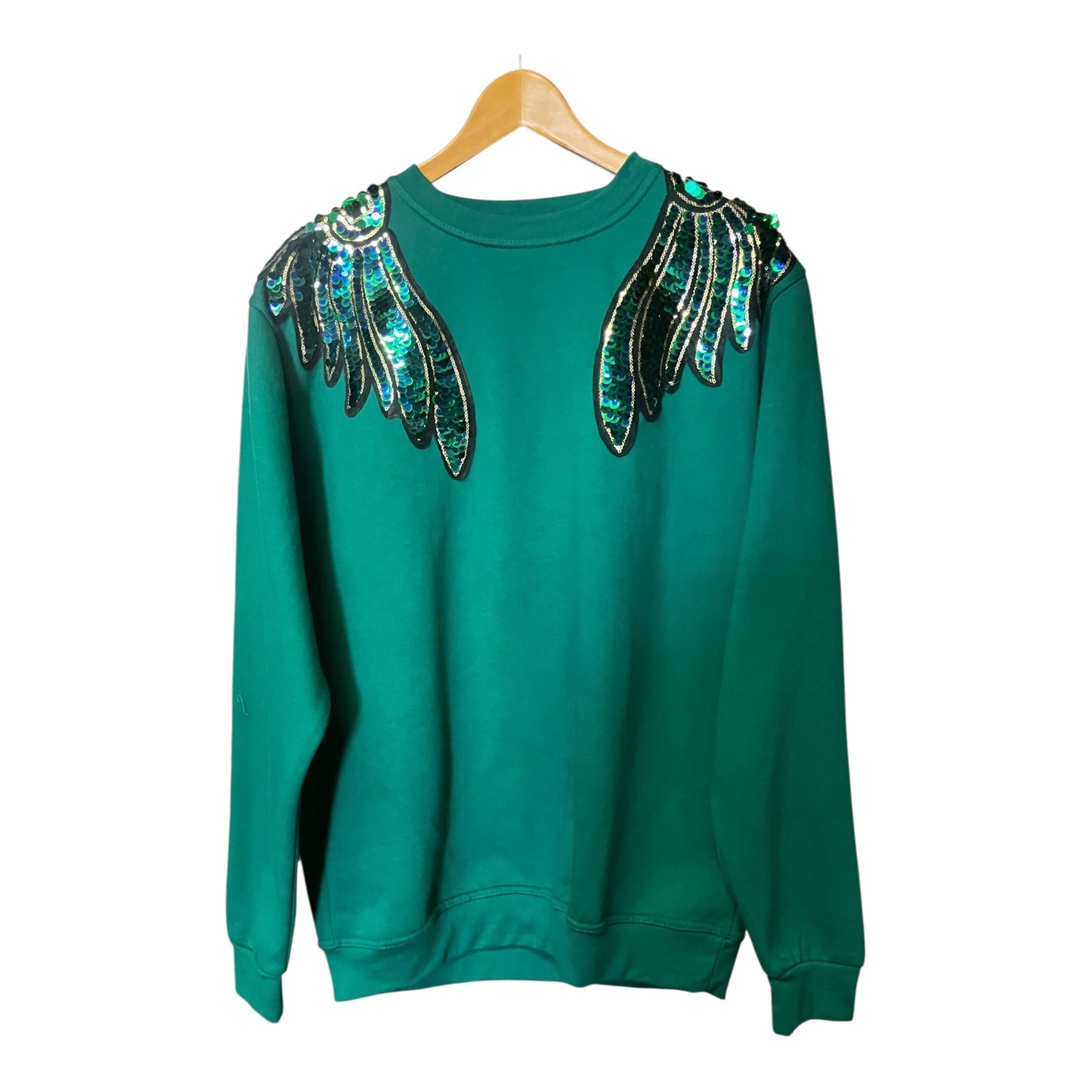 Green & Blue Wings Disco Jumper M