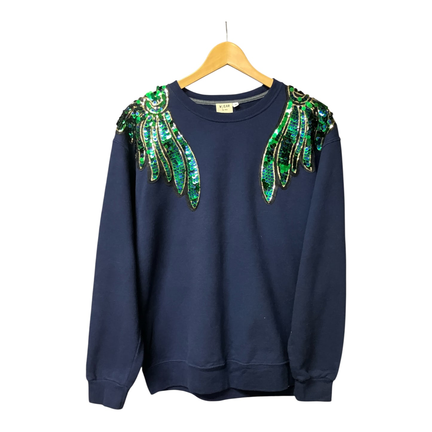 Green & Blue Wings Disco Jumper M
