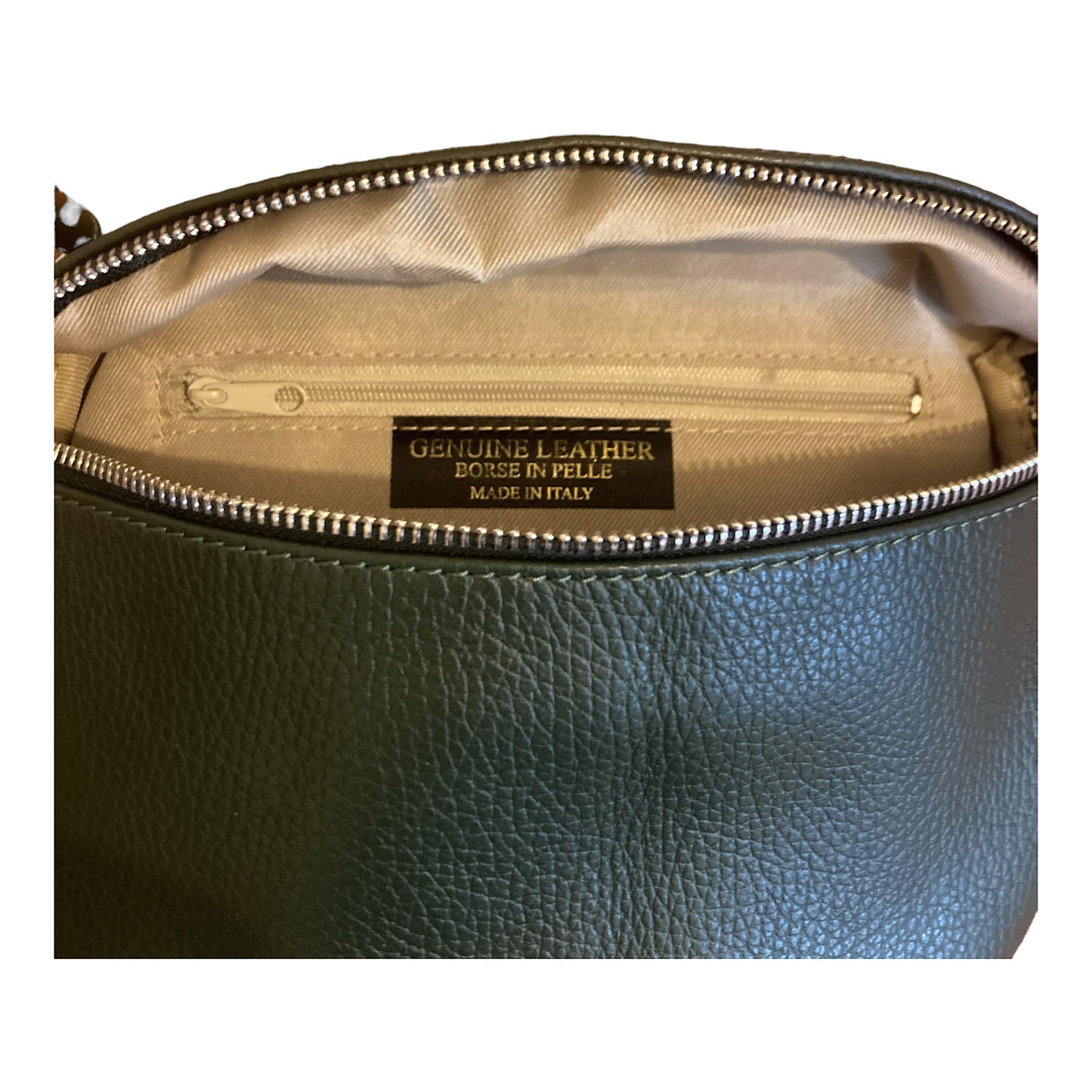 Leather crossbody/ belt bag bottle green