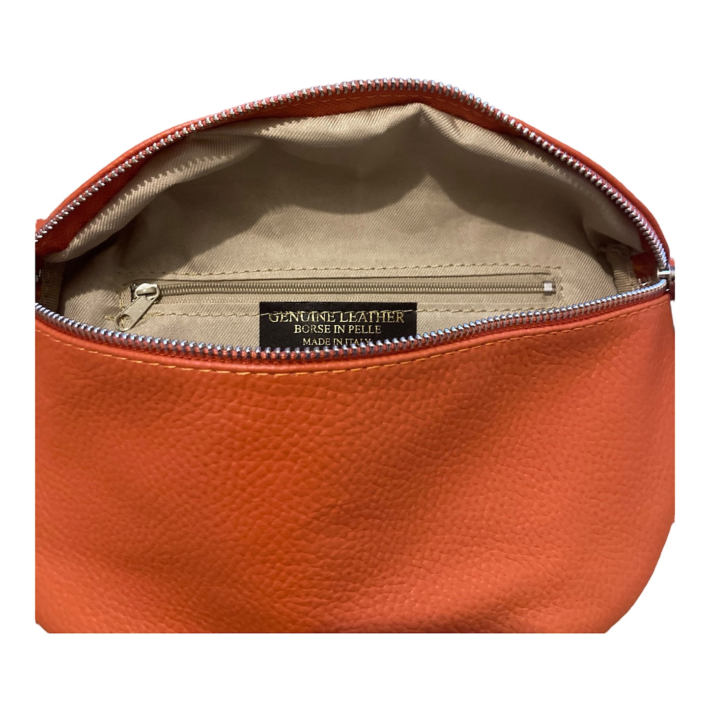 Leather crossbody/ belt bag burnt orange