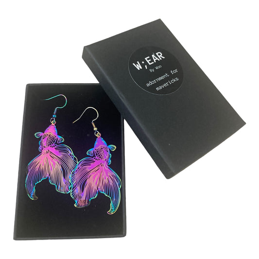 Rainbow fish earrings