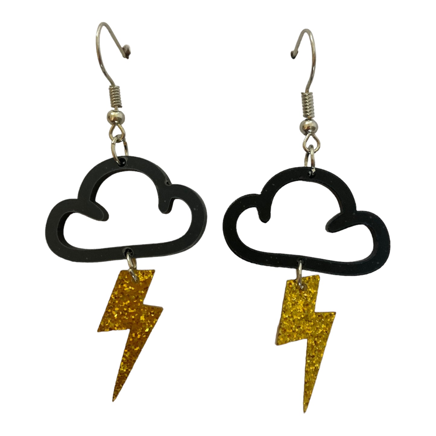 Acrylic storm cloud earrings