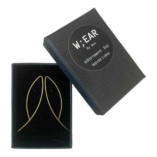 Wire minimal thread earrings