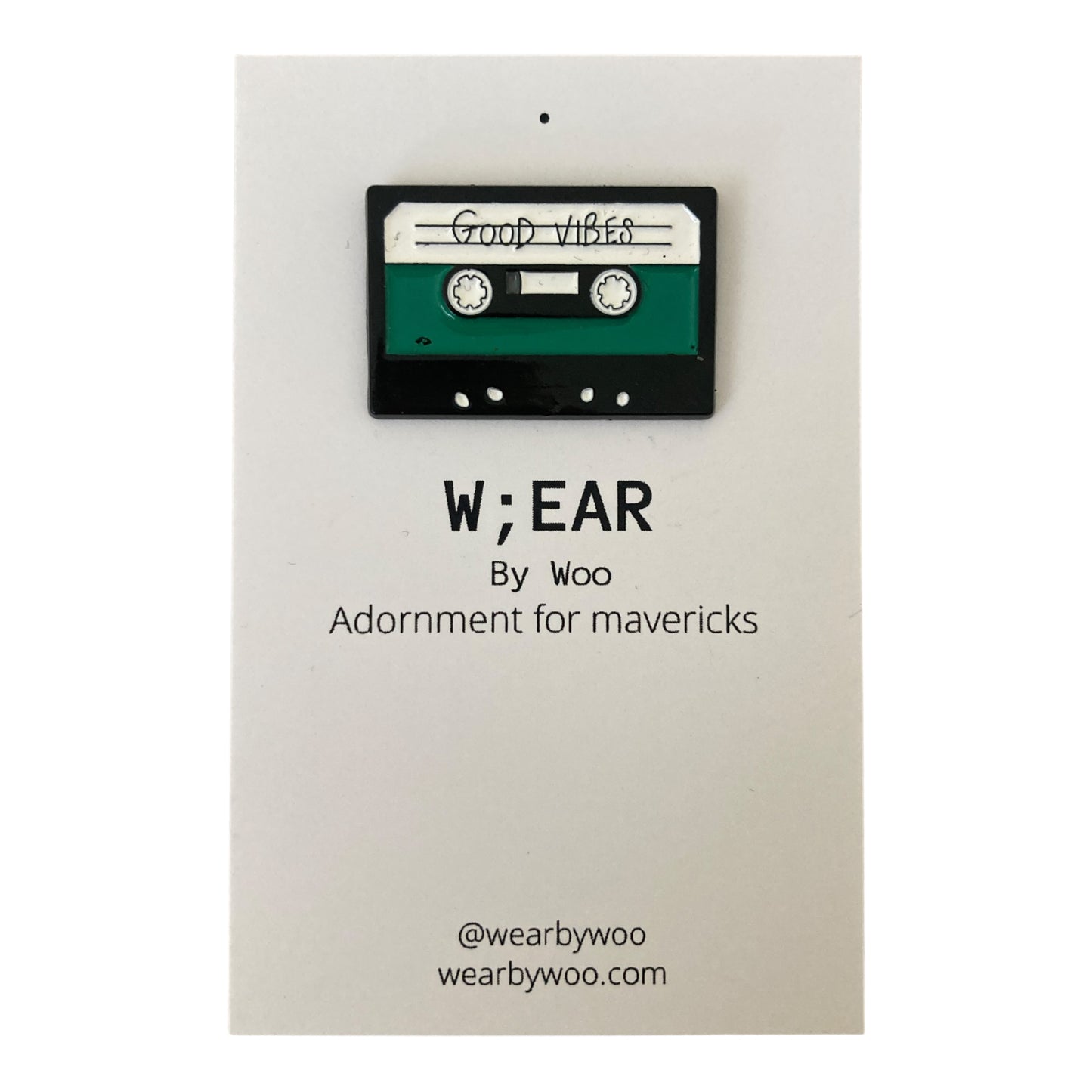 Cassette green badge