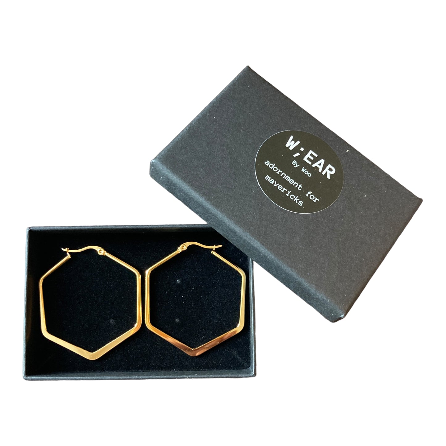 Large hexagon hoops