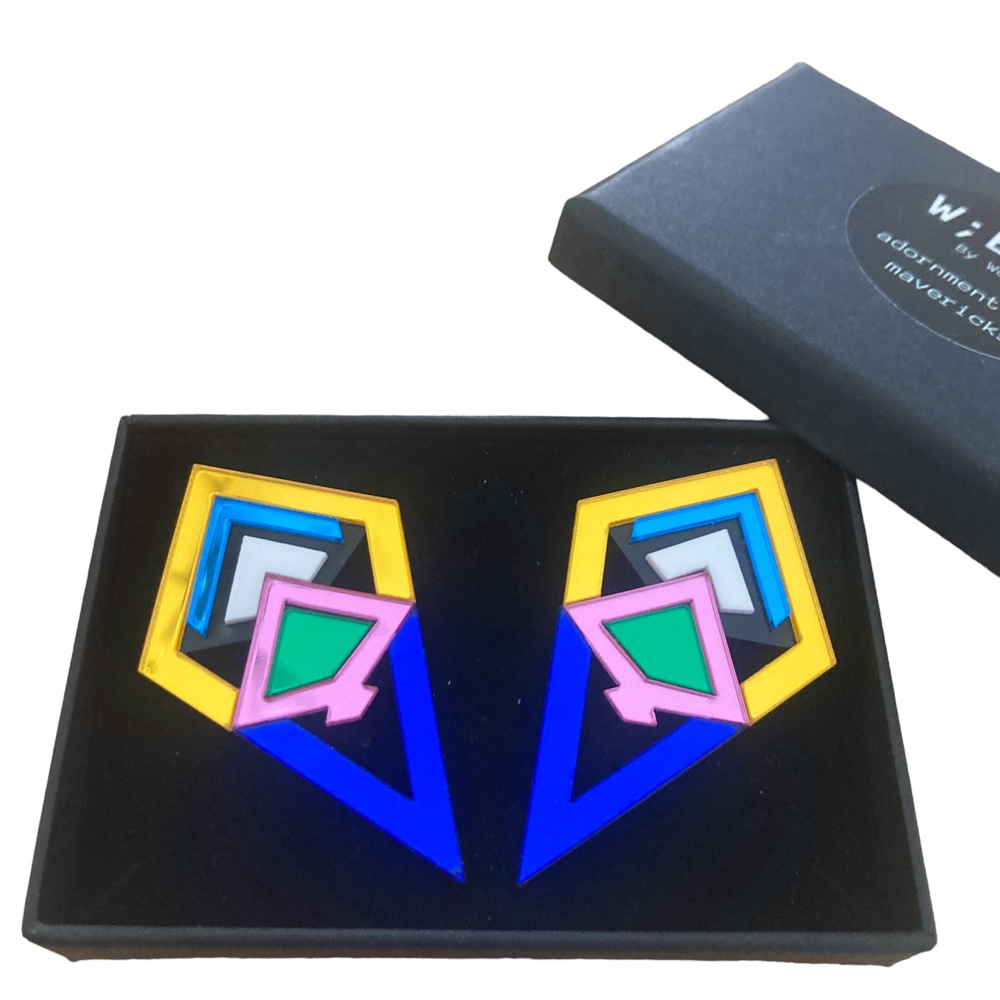 Acrylic geometric stud earrings