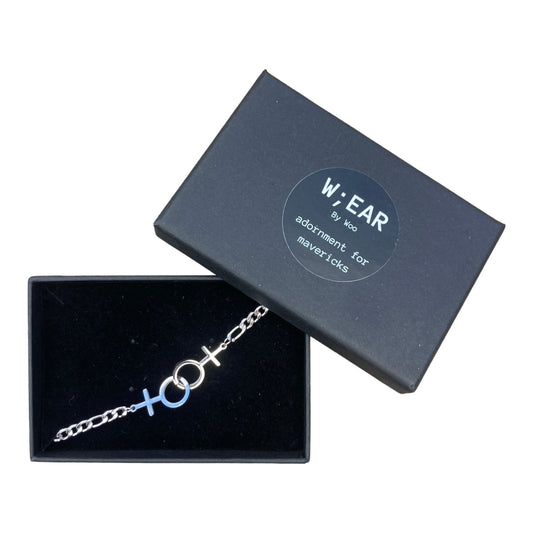 Venus double charm chunky bracelet