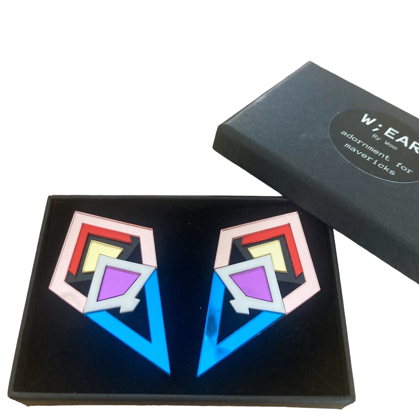 Acrylic geometric stud earrings