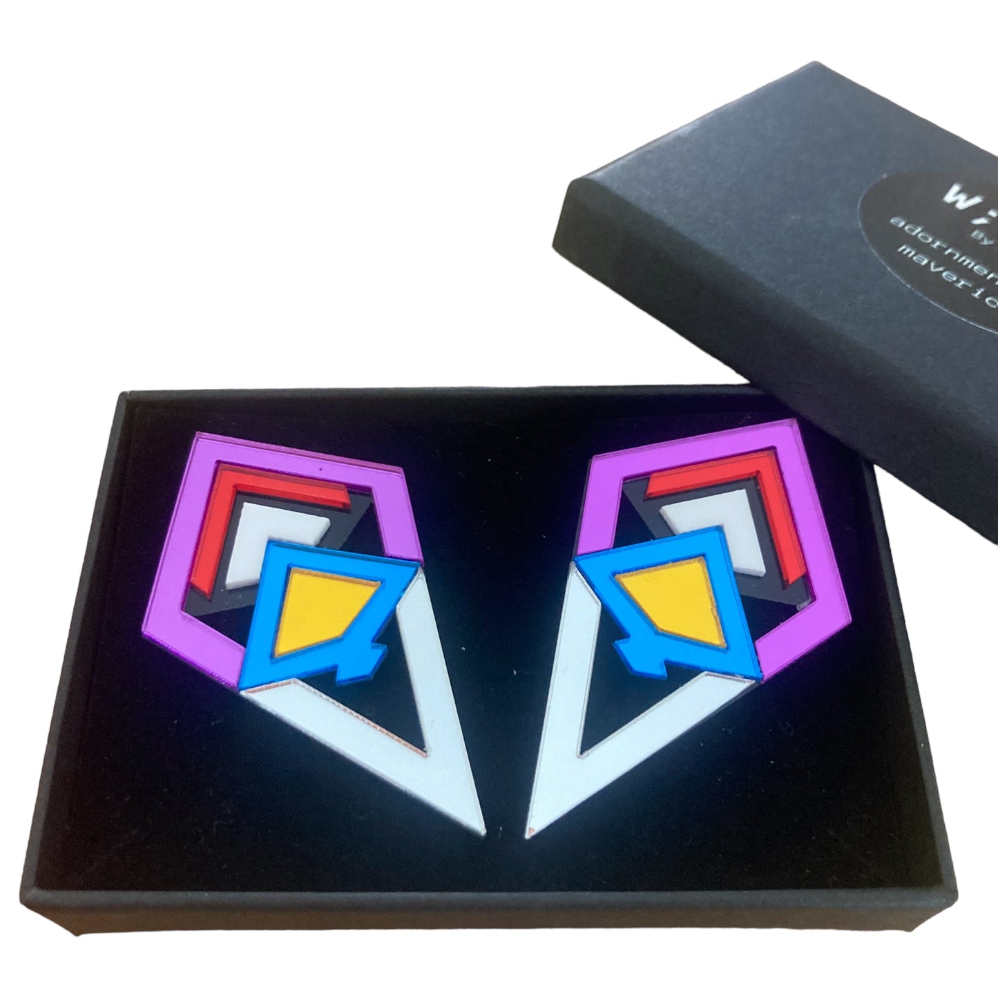 Acrylic geometric stud earrings
