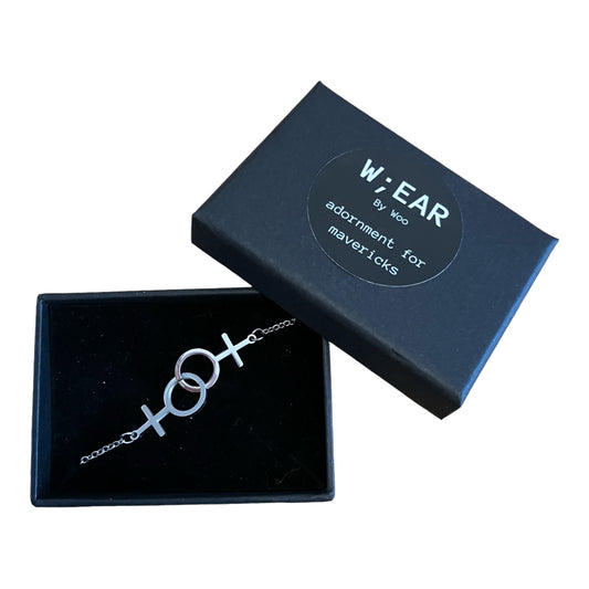 Venus double charm bracelet