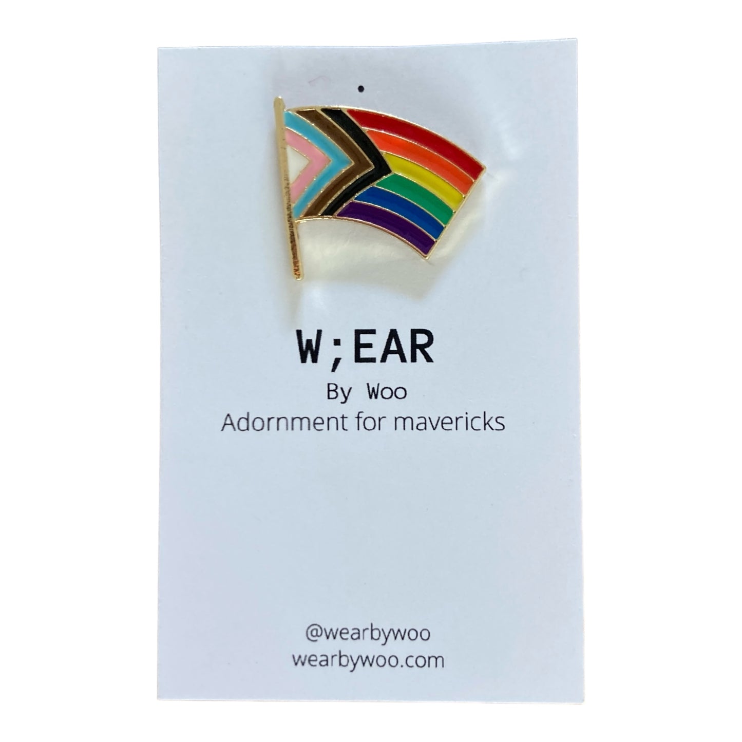 Pride progress curve flag badge